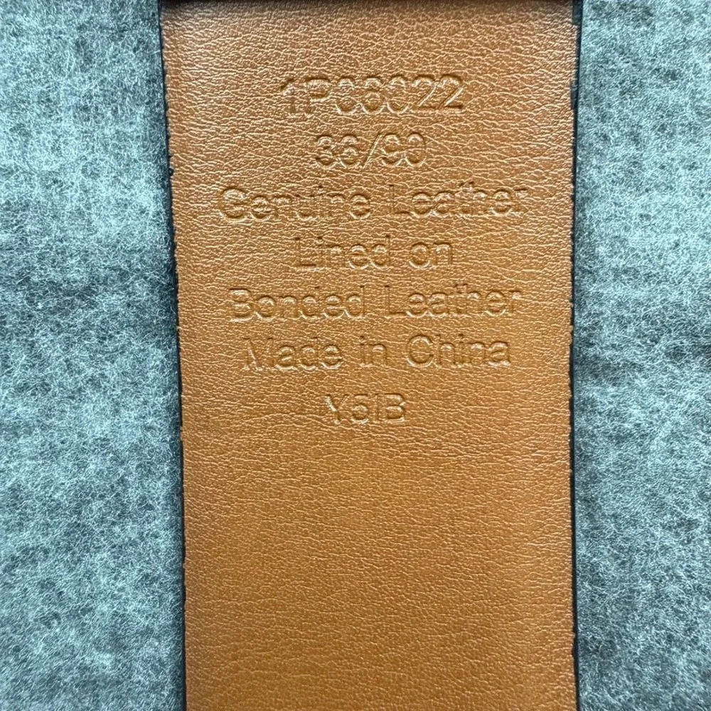 Perry‎ Ellis Mens Reversible Belt Black Brown Genuine Leather Sz. 36 Work Casual